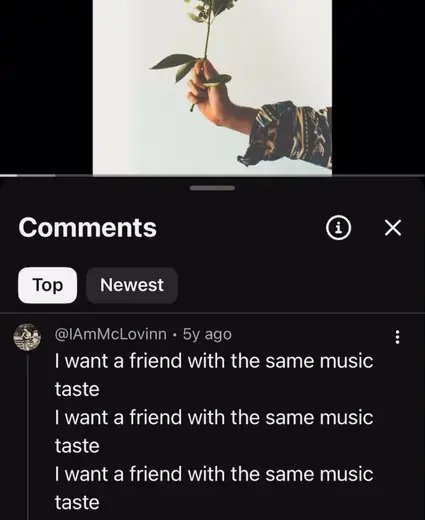 Same music taste comment screenshot 07